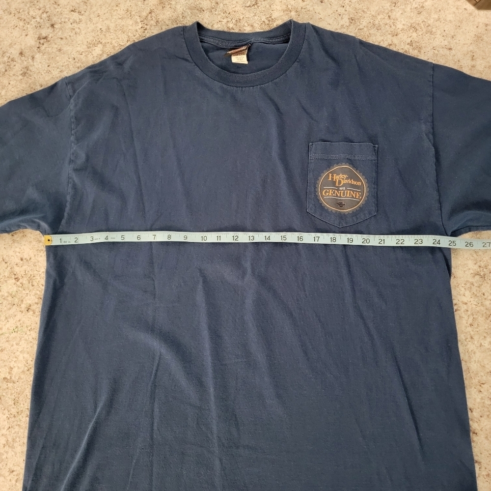 ♡Harley Davidson blue tee shirt size 2XL A14 - Picture 6 of 7